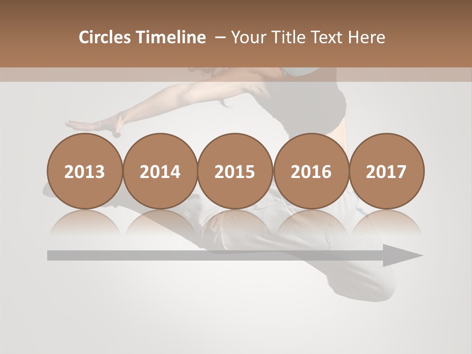 A Woman Jumping In The Air With Her Arms Outstretched PowerPoint Template