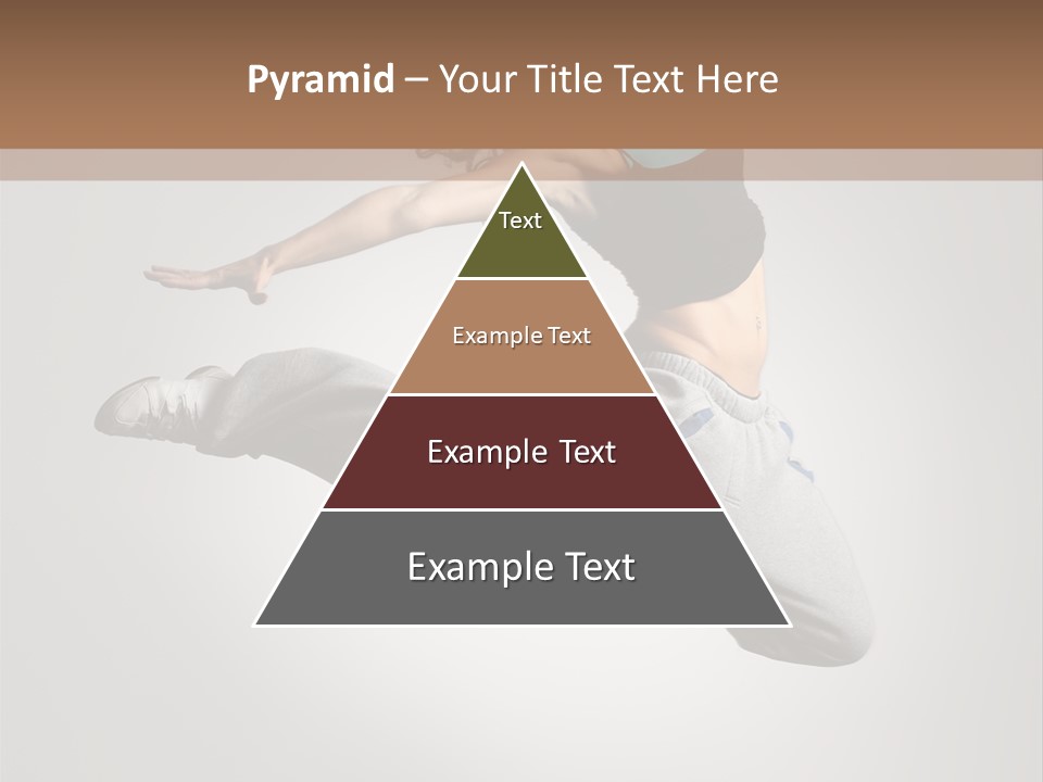 A Woman Jumping In The Air With Her Arms Outstretched PowerPoint Template