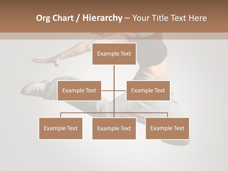 A Woman Jumping In The Air With Her Arms Outstretched PowerPoint Template