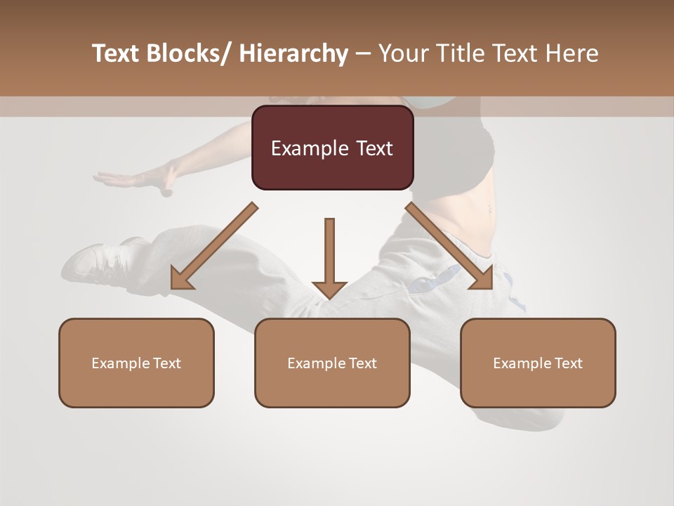 A Woman Jumping In The Air With Her Arms Outstretched PowerPoint Template