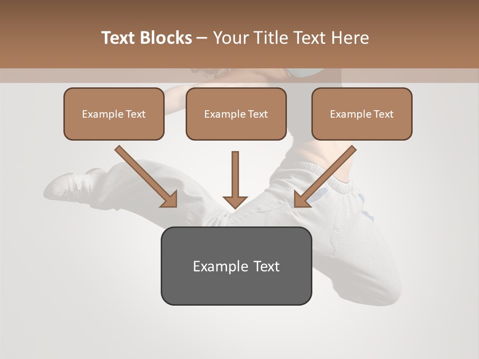 A Woman Jumping In The Air With Her Arms Outstretched PowerPoint Template