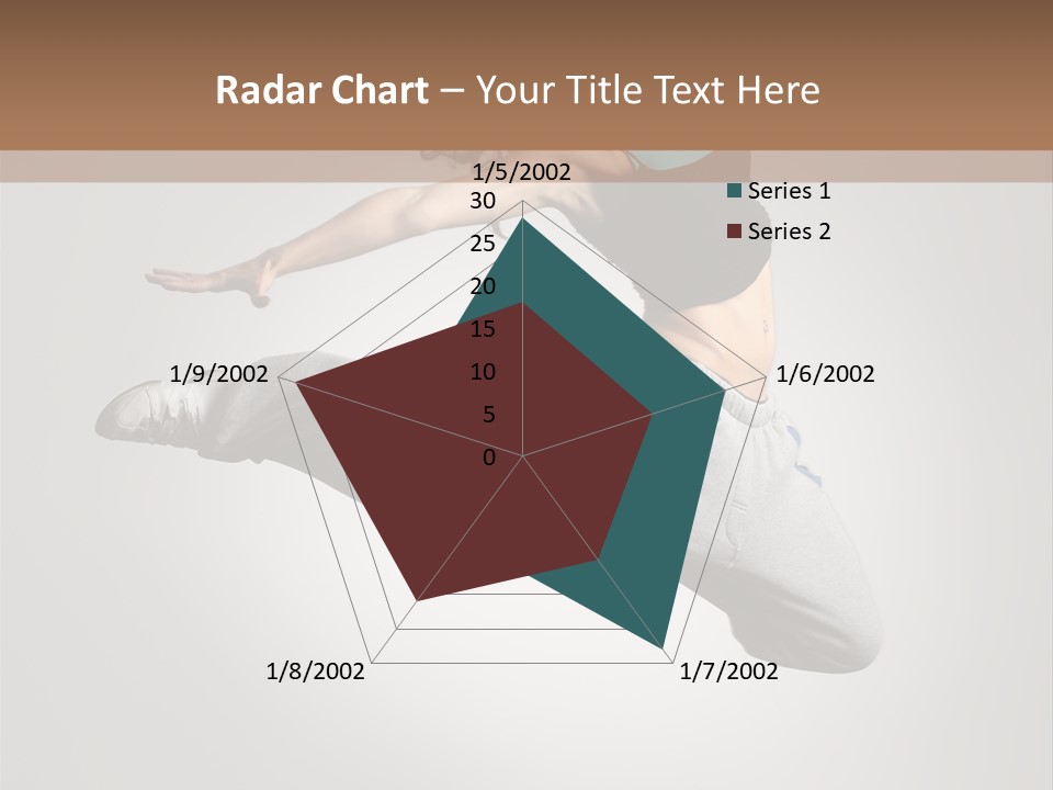 A Woman Jumping In The Air With Her Arms Outstretched PowerPoint Template