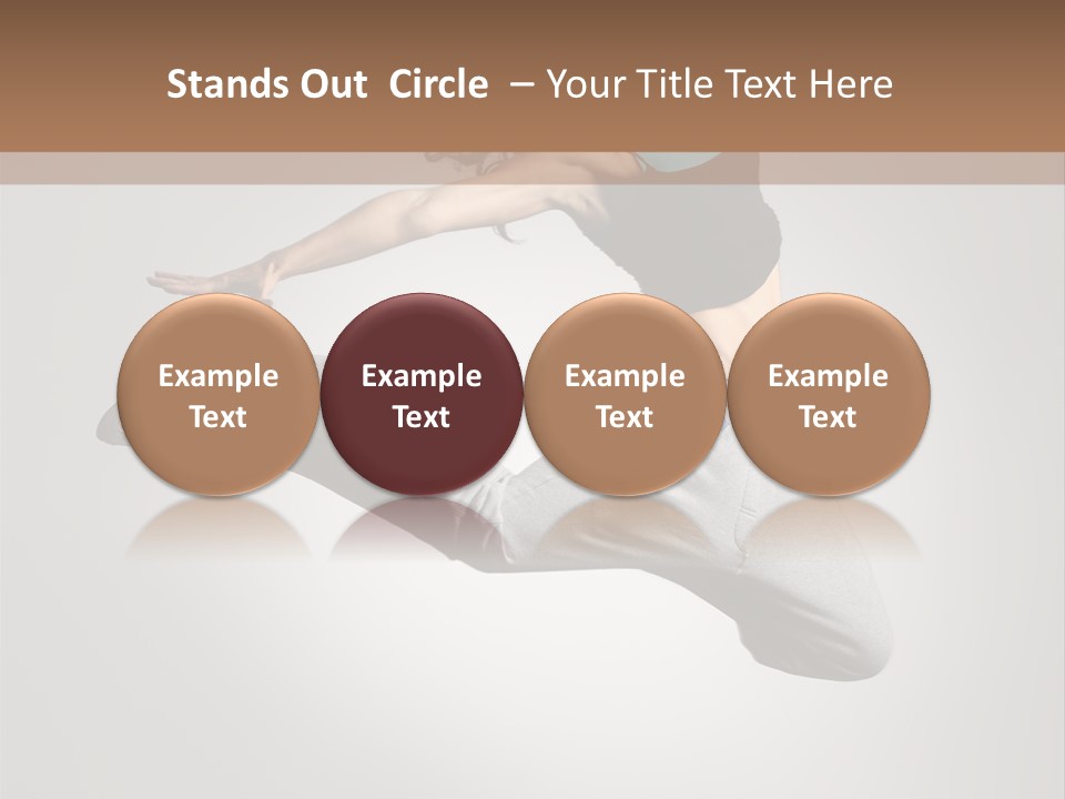 A Woman Jumping In The Air With Her Arms Outstretched PowerPoint Template