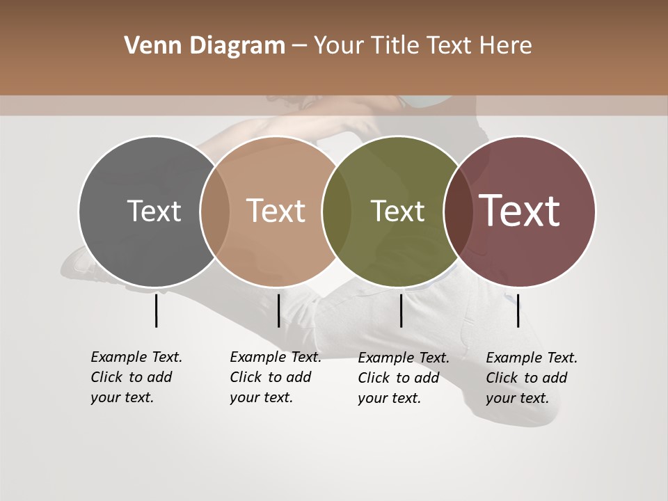 A Woman Jumping In The Air With Her Arms Outstretched PowerPoint Template