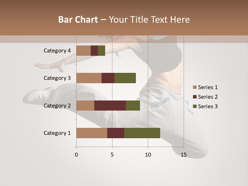 A Woman Jumping In The Air With Her Arms Outstretched PowerPoint Template