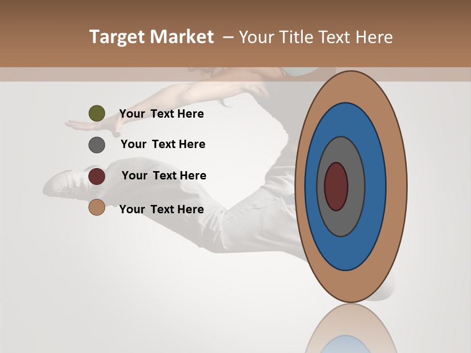 A Woman Jumping In The Air With Her Arms Outstretched PowerPoint Template