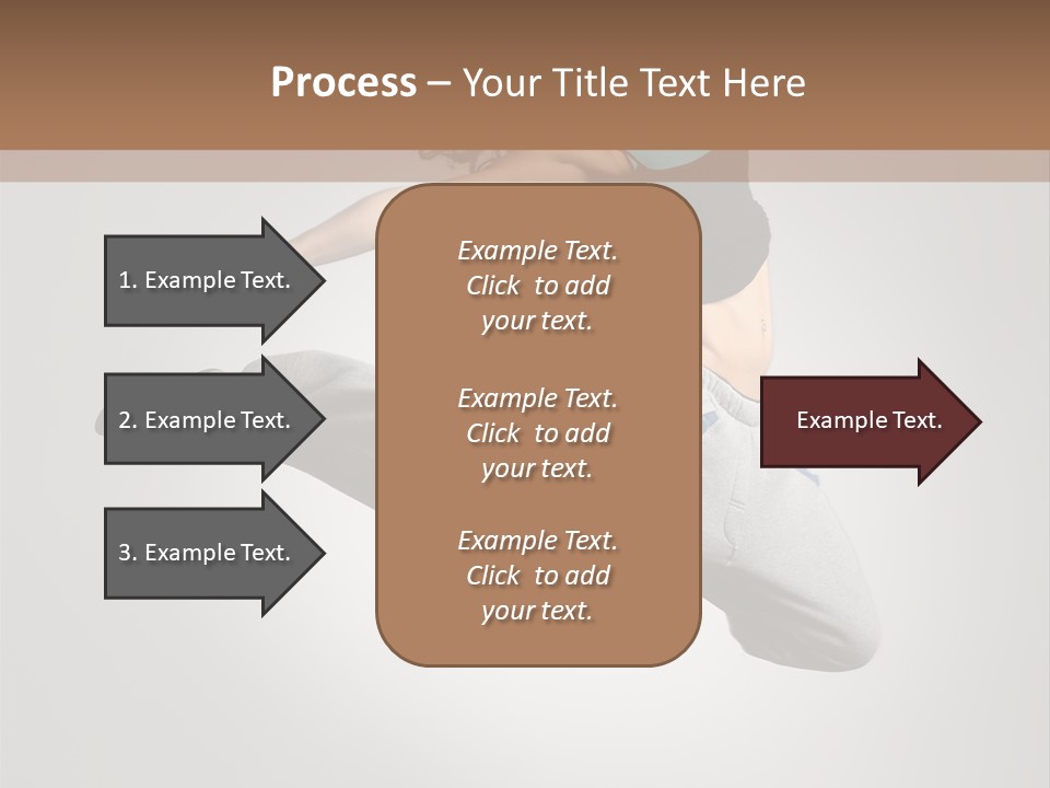 A Woman Jumping In The Air With Her Arms Outstretched PowerPoint Template
