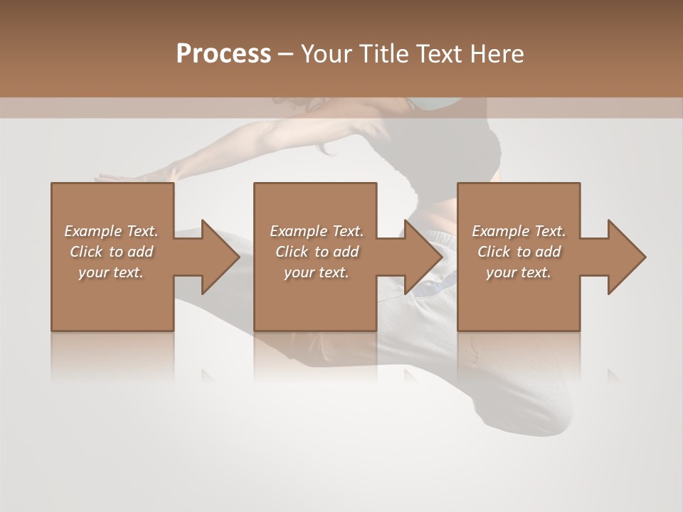 A Woman Jumping In The Air With Her Arms Outstretched PowerPoint Template