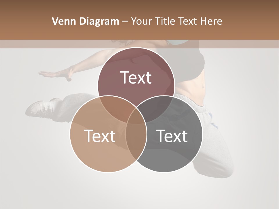 A Woman Jumping In The Air With Her Arms Outstretched PowerPoint Template