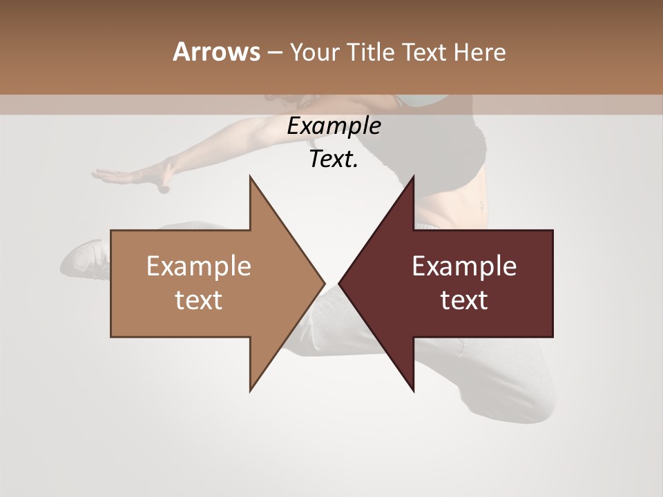 A Woman Jumping In The Air With Her Arms Outstretched PowerPoint Template