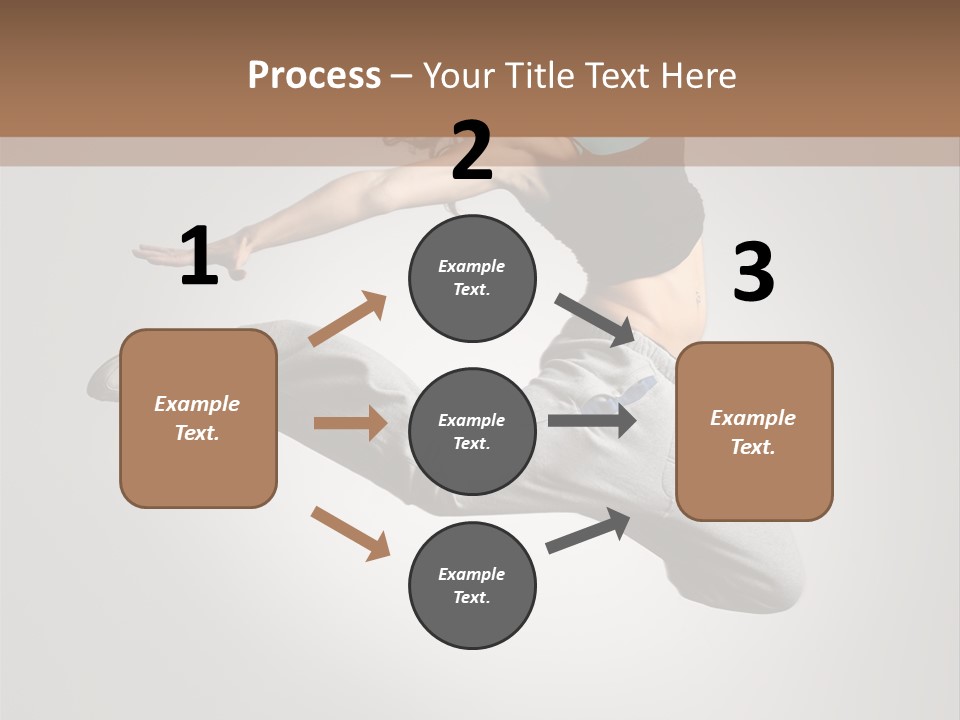 A Woman Jumping In The Air With Her Arms Outstretched PowerPoint Template