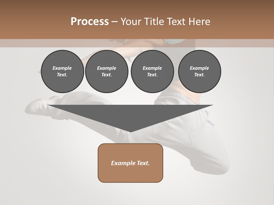 A Woman Jumping In The Air With Her Arms Outstretched PowerPoint Template