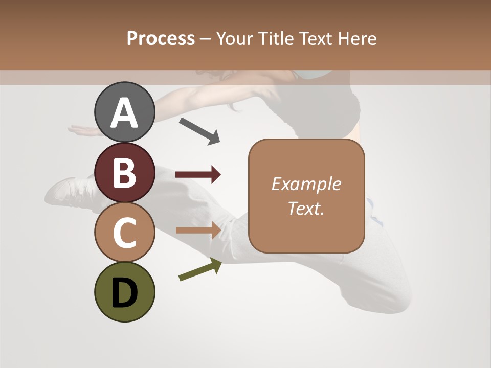 A Woman Jumping In The Air With Her Arms Outstretched PowerPoint Template