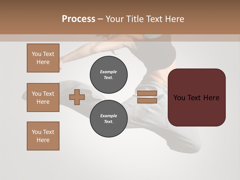 A Woman Jumping In The Air With Her Arms Outstretched PowerPoint Template