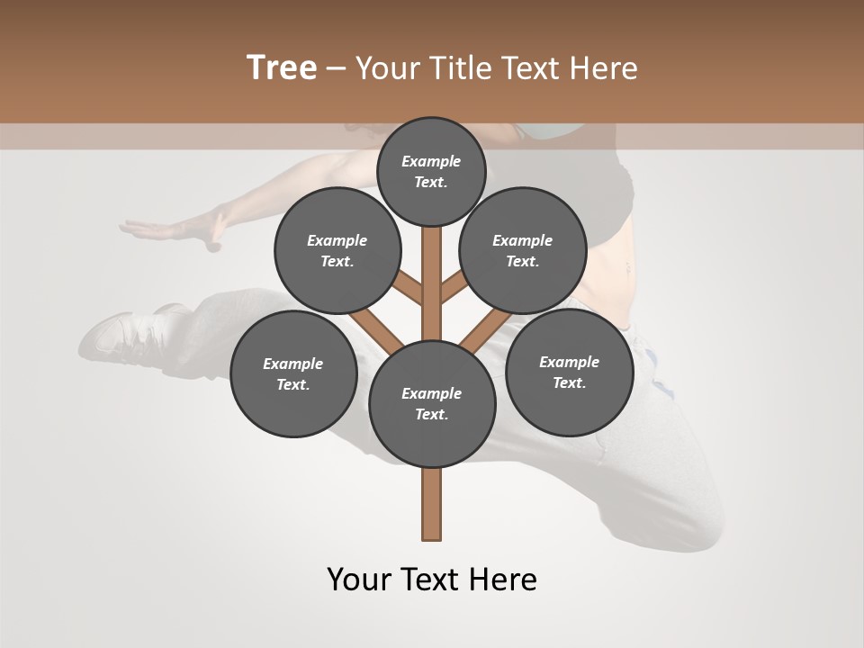 A Woman Jumping In The Air With Her Arms Outstretched PowerPoint Template