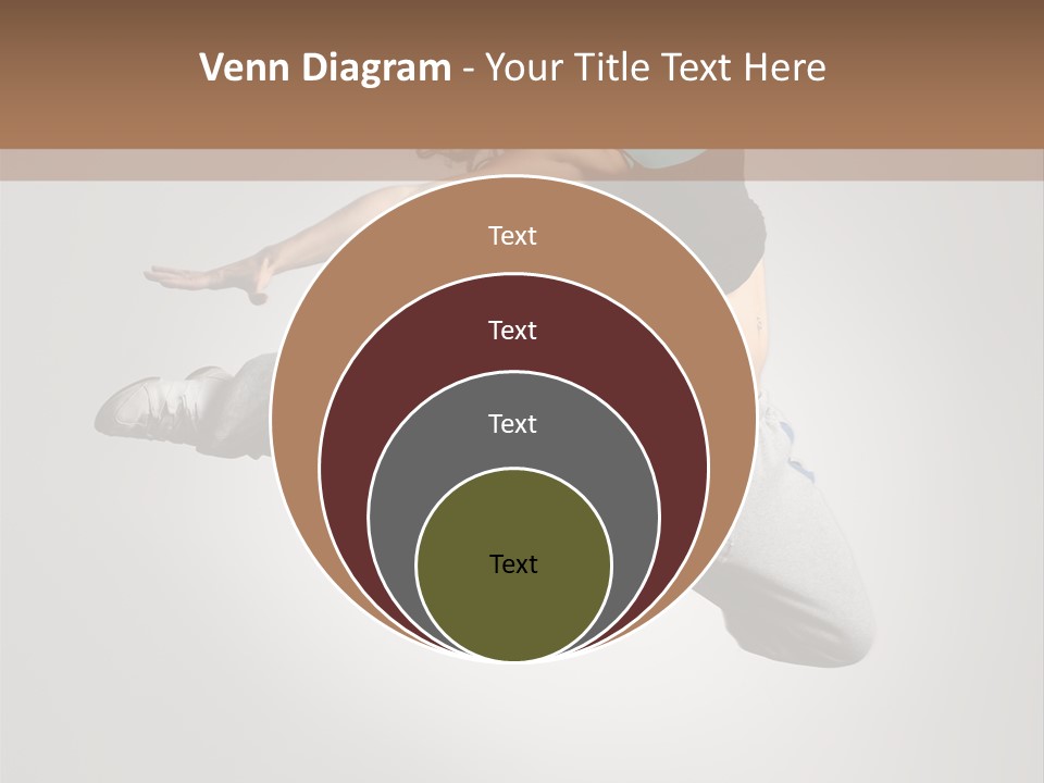 A Woman Jumping In The Air With Her Arms Outstretched PowerPoint Template