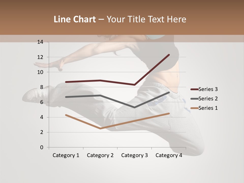 A Woman Jumping In The Air With Her Arms Outstretched PowerPoint Template