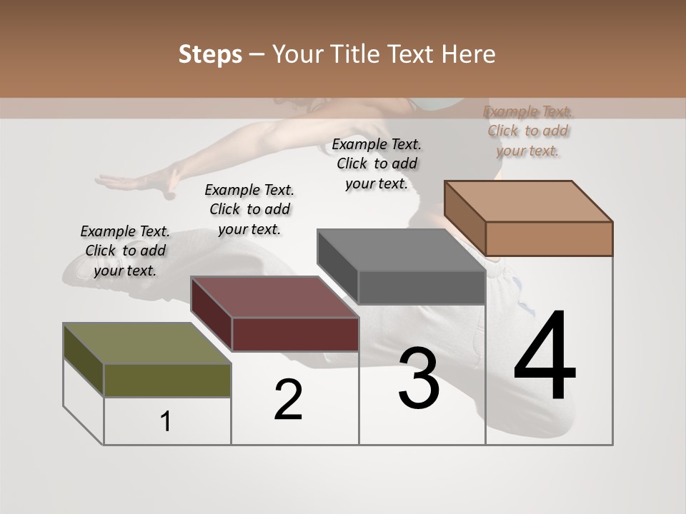 A Woman Jumping In The Air With Her Arms Outstretched PowerPoint Template