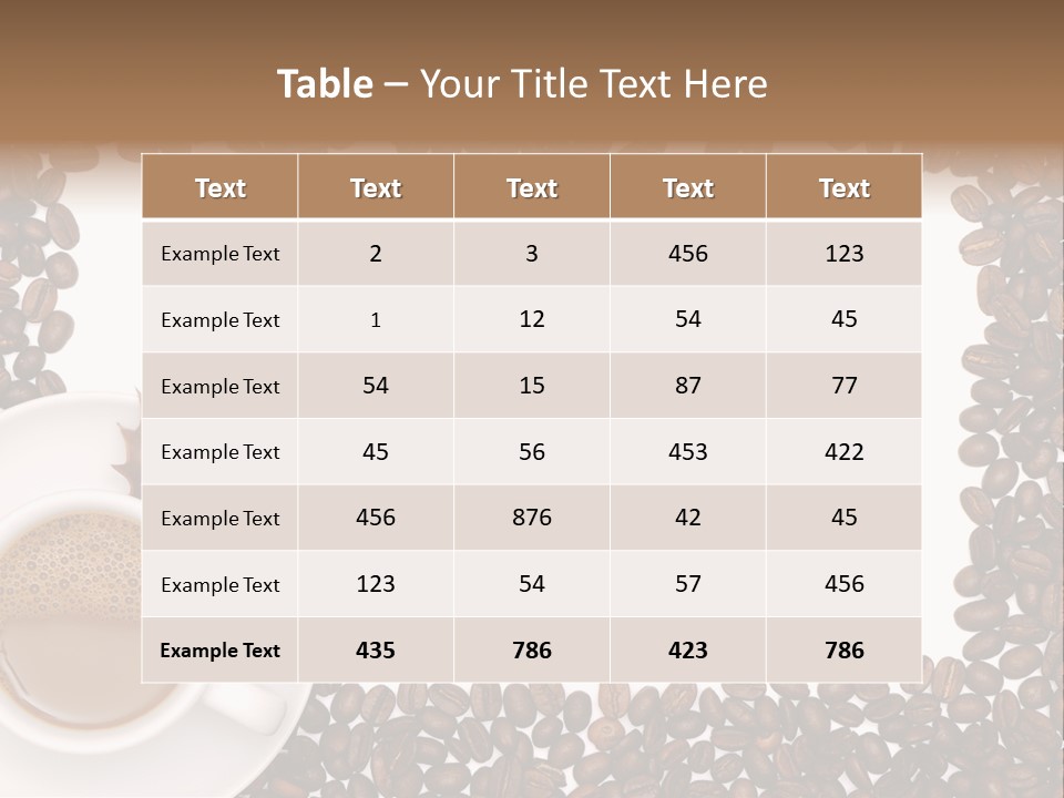 Menu Porcelain Space PowerPoint Template