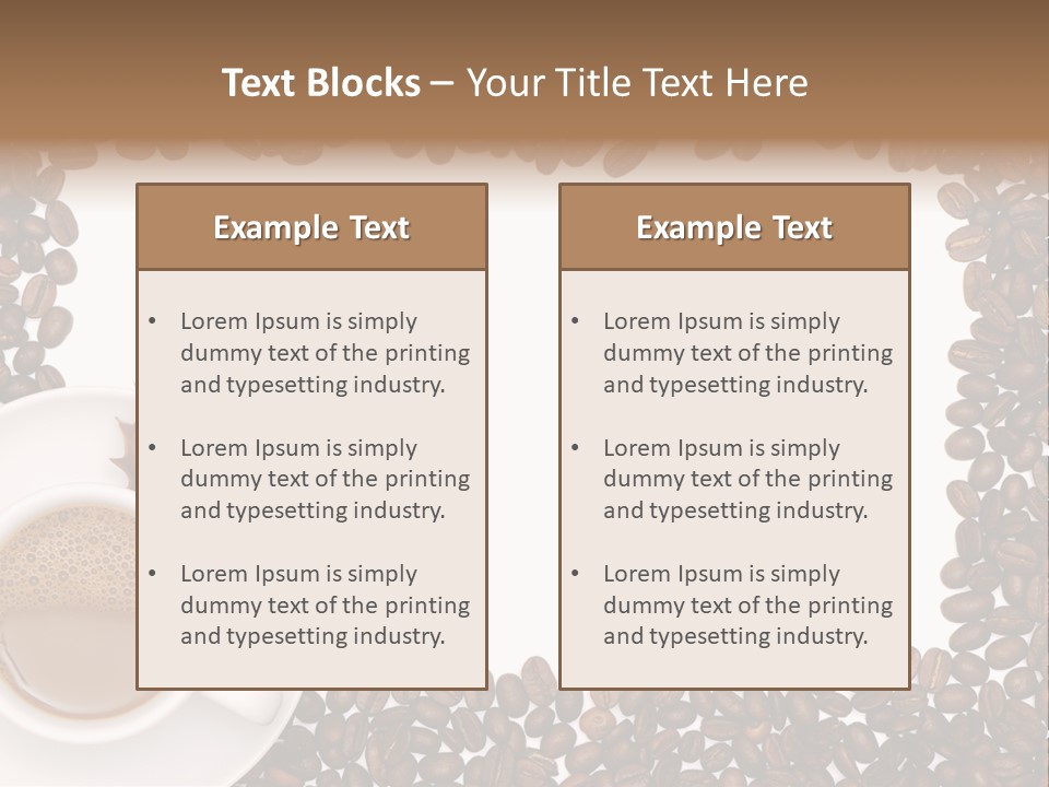 Menu Porcelain Space PowerPoint Template