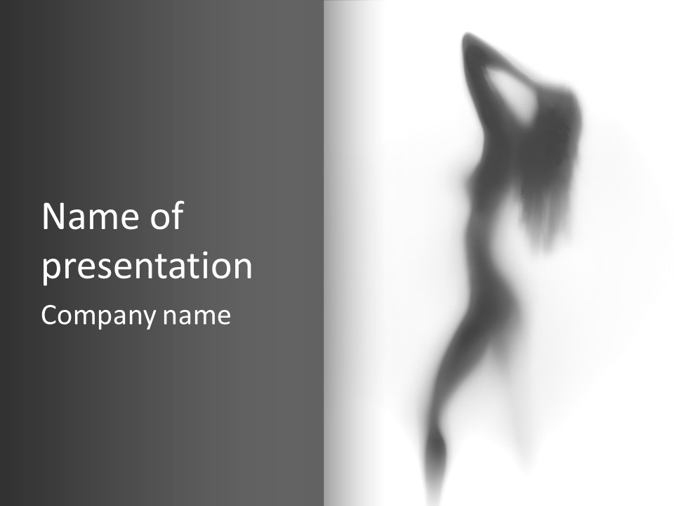 A Black And White Photo Of A Woman's Body PowerPoint Template