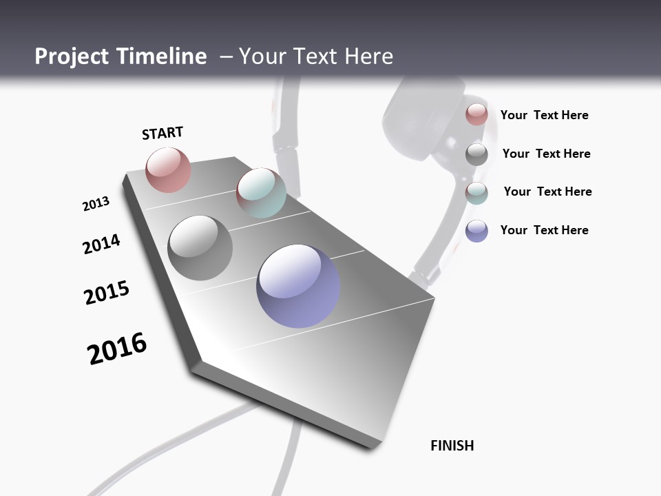 Black Studio Right PowerPoint Template