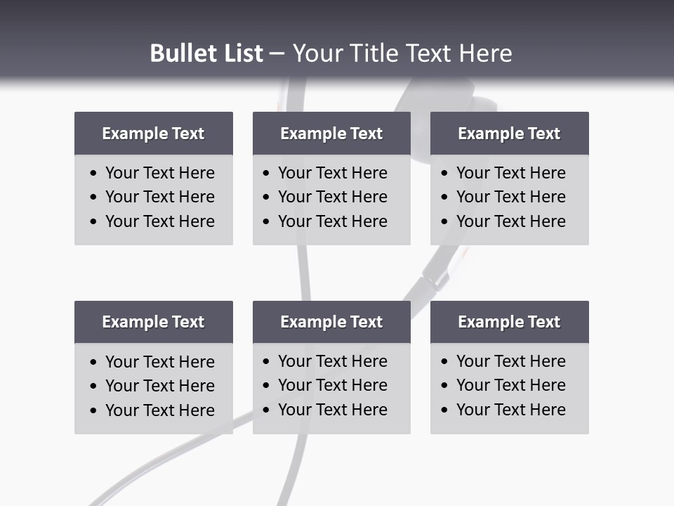 Black Studio Right PowerPoint Template