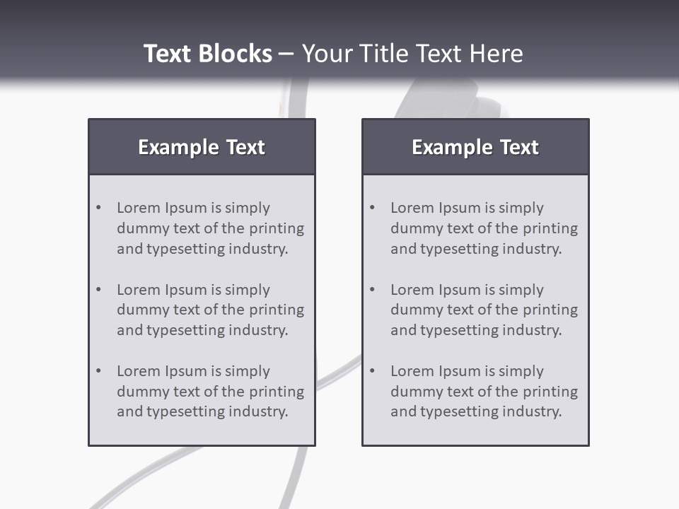 Black Studio Right PowerPoint Template