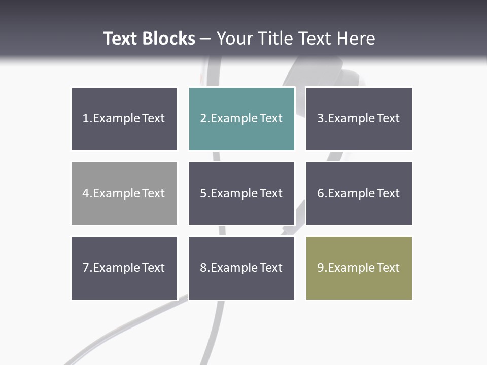 Black Studio Right PowerPoint Template