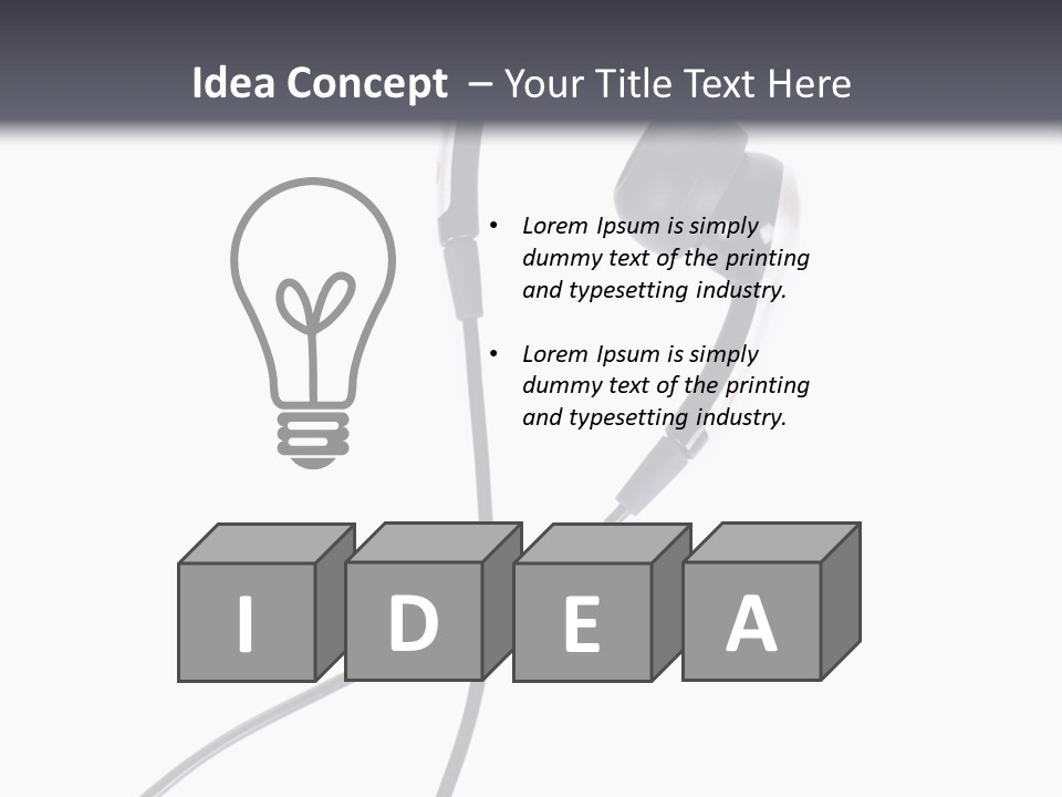 Black Studio Right PowerPoint Template