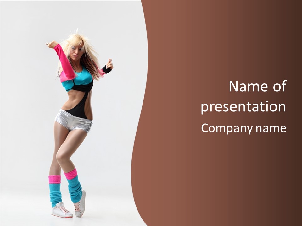 Gymnastic Moving Dancer PowerPoint Template