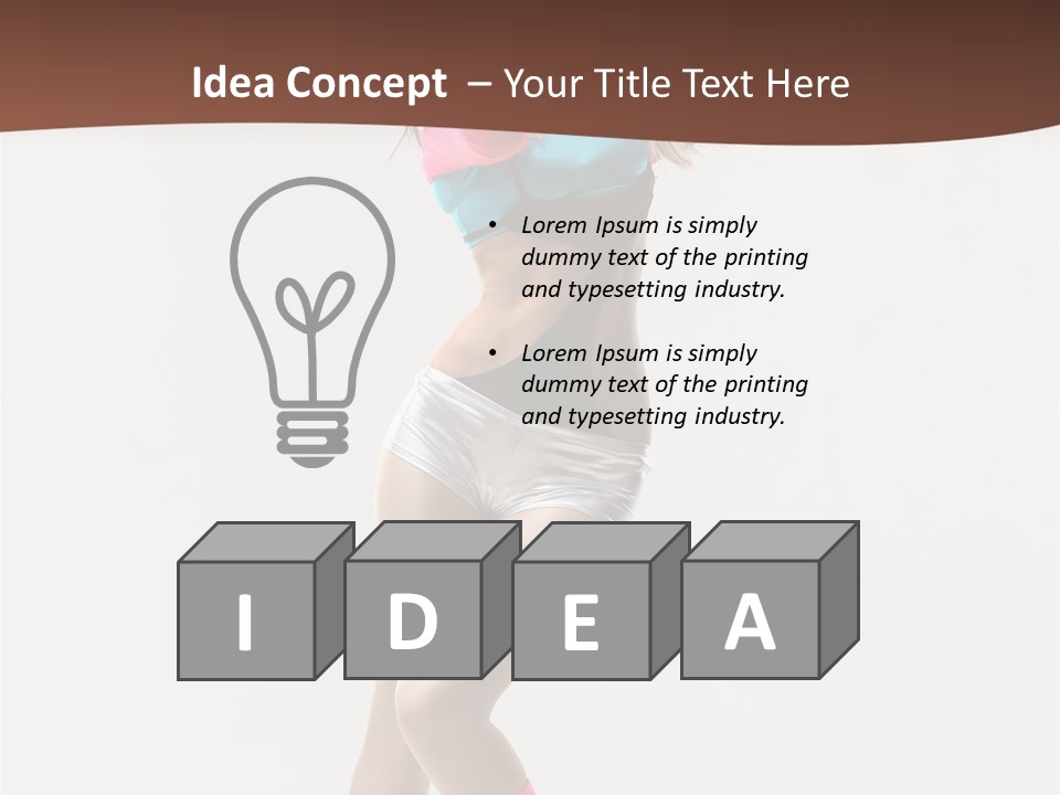 Gymnastic Moving Dancer PowerPoint Template