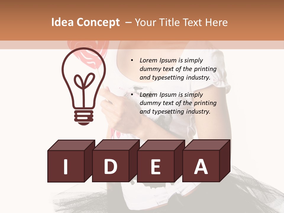 Cheerful Beautiful Licking PowerPoint Template