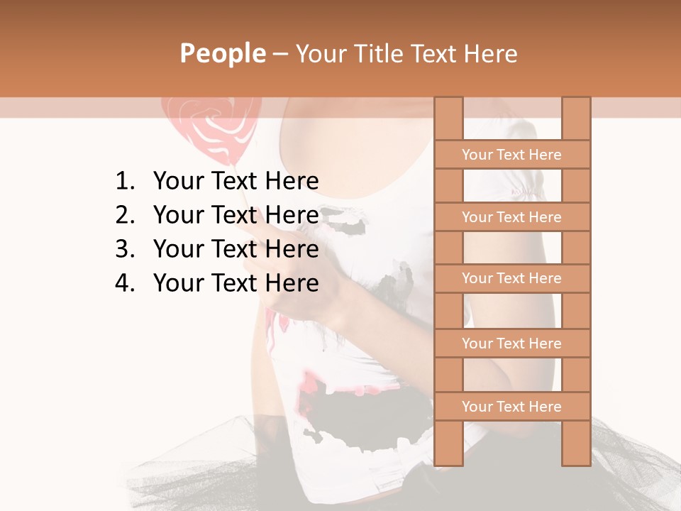 Cheerful Beautiful Licking PowerPoint Template