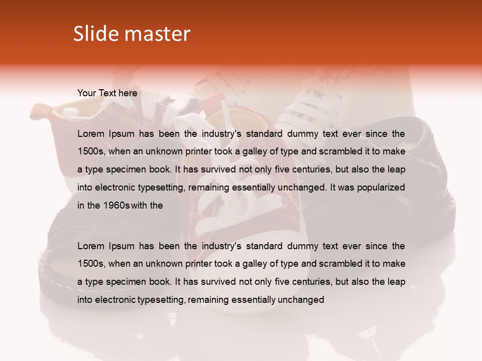 Sandals Accessories Pregnancy PowerPoint Template