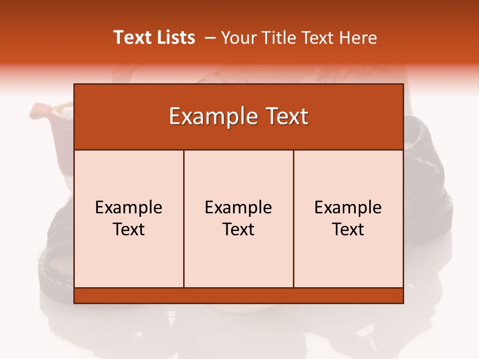 Sandals Accessories Pregnancy PowerPoint Template
