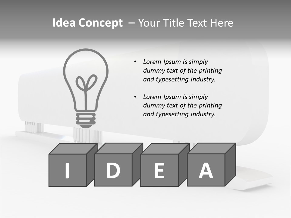 White Blank Commercial PowerPoint Template