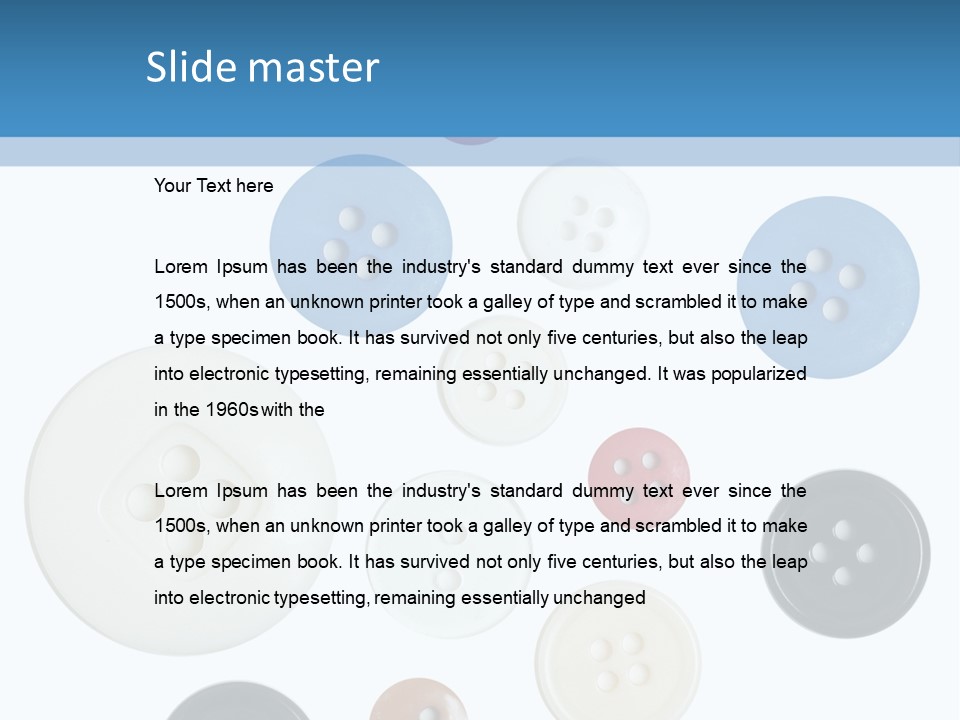 Collection Repair Cloth PowerPoint Template