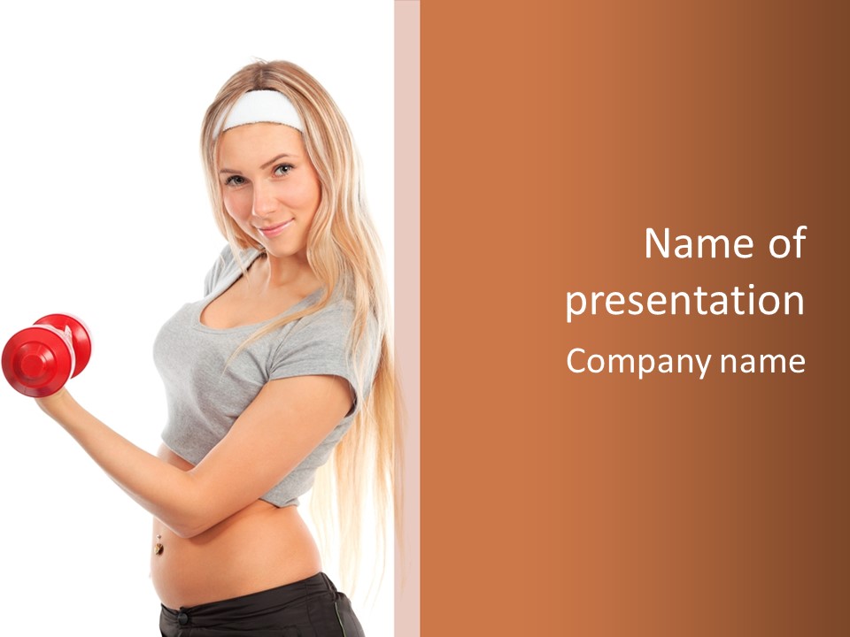 Person Female Lift PowerPoint Template