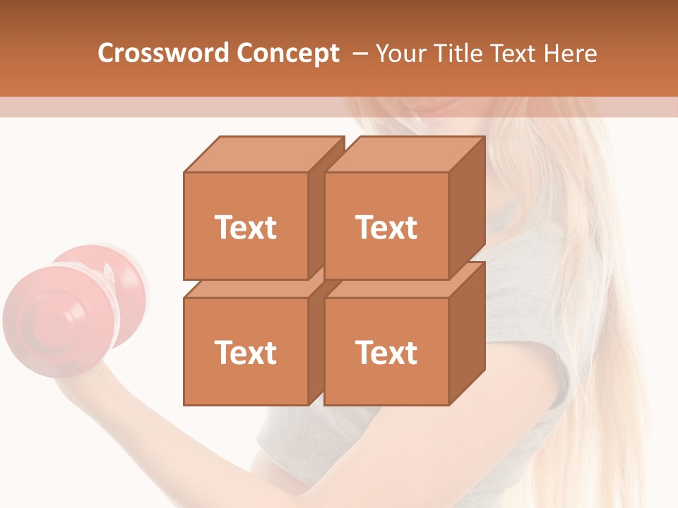 Person Female Lift PowerPoint Template