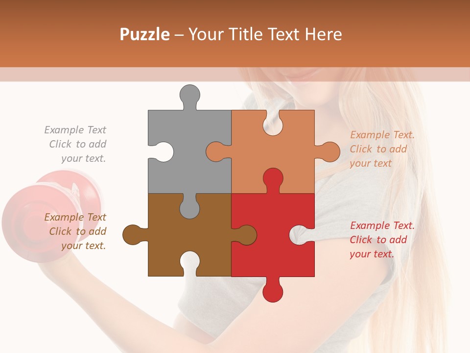 Person Female Lift PowerPoint Template