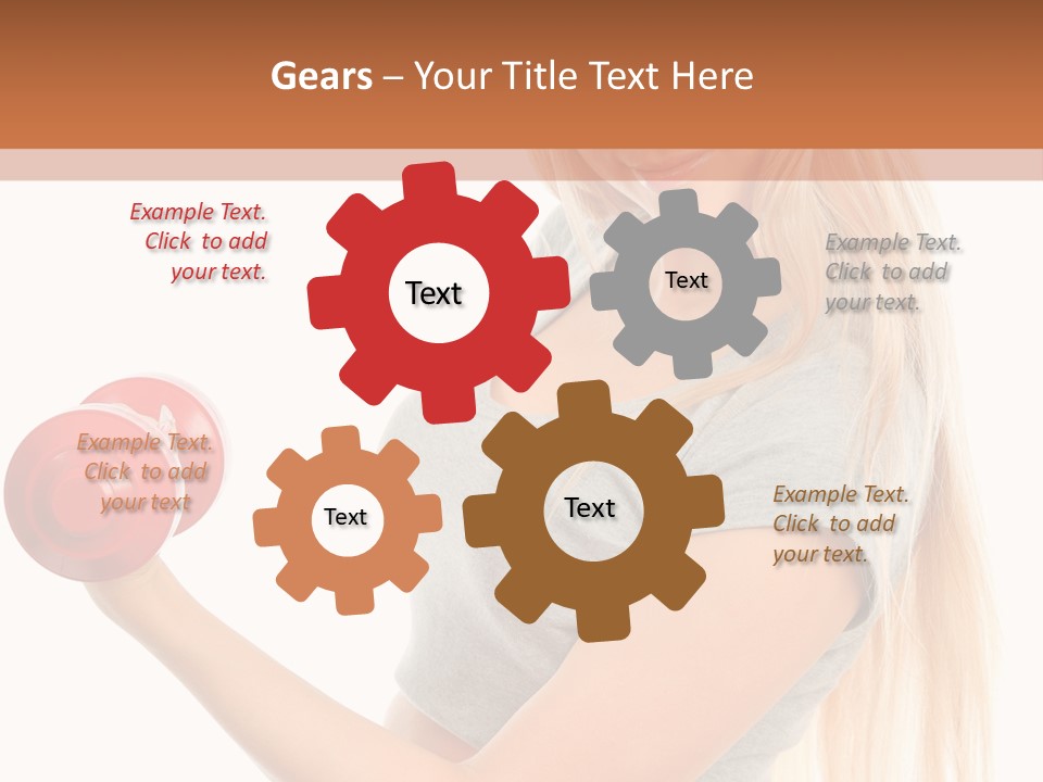 Person Female Lift PowerPoint Template