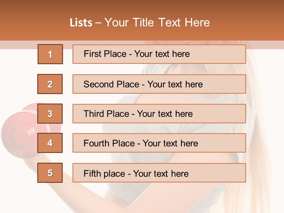 Person Female Lift PowerPoint Template