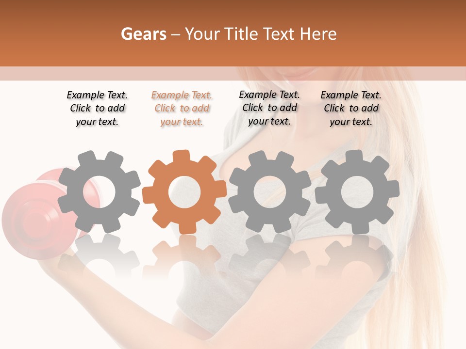 Person Female Lift PowerPoint Template