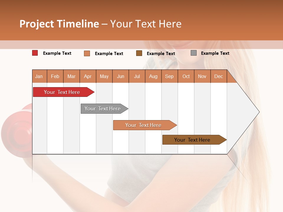 Person Female Lift PowerPoint Template