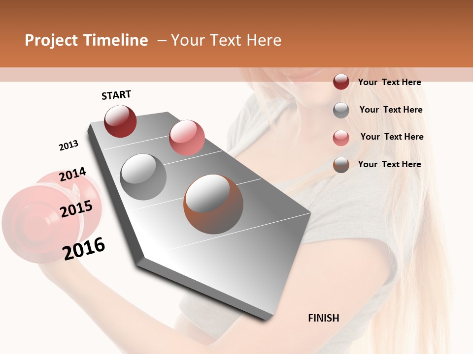 Person Female Lift PowerPoint Template