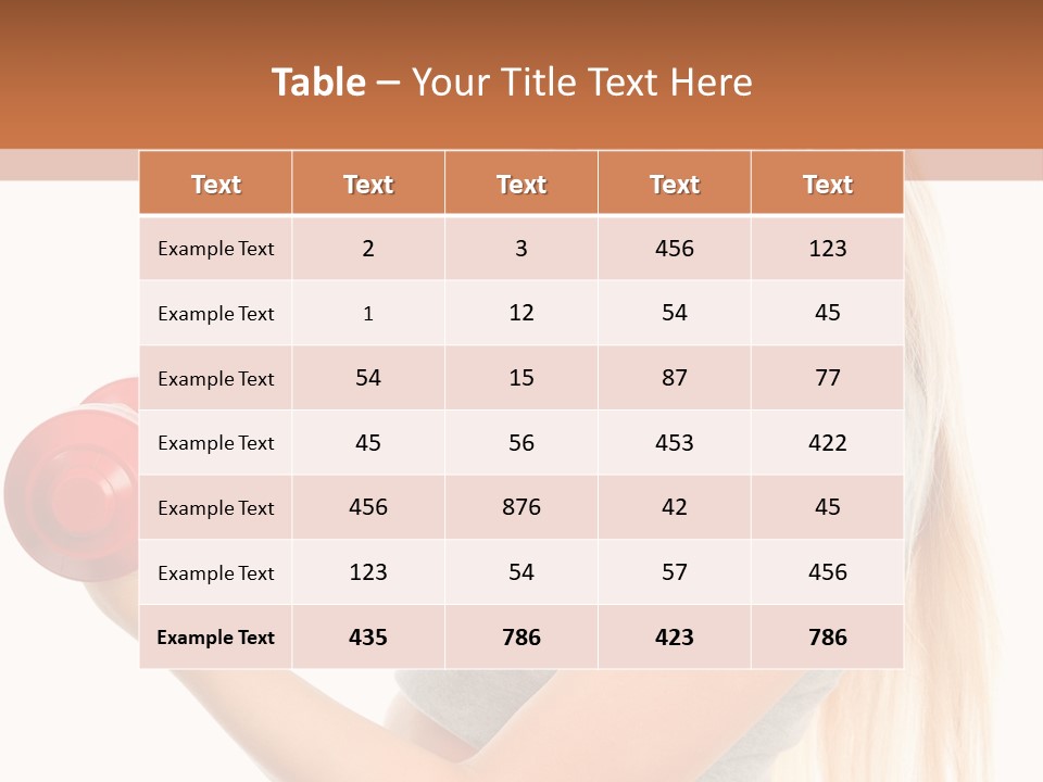 Person Female Lift PowerPoint Template