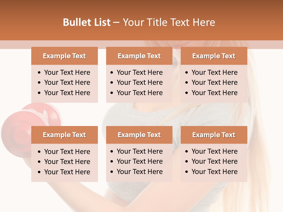 Person Female Lift PowerPoint Template