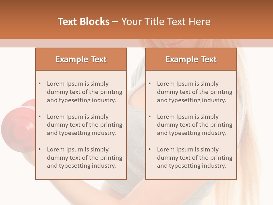 Person Female Lift PowerPoint Template
