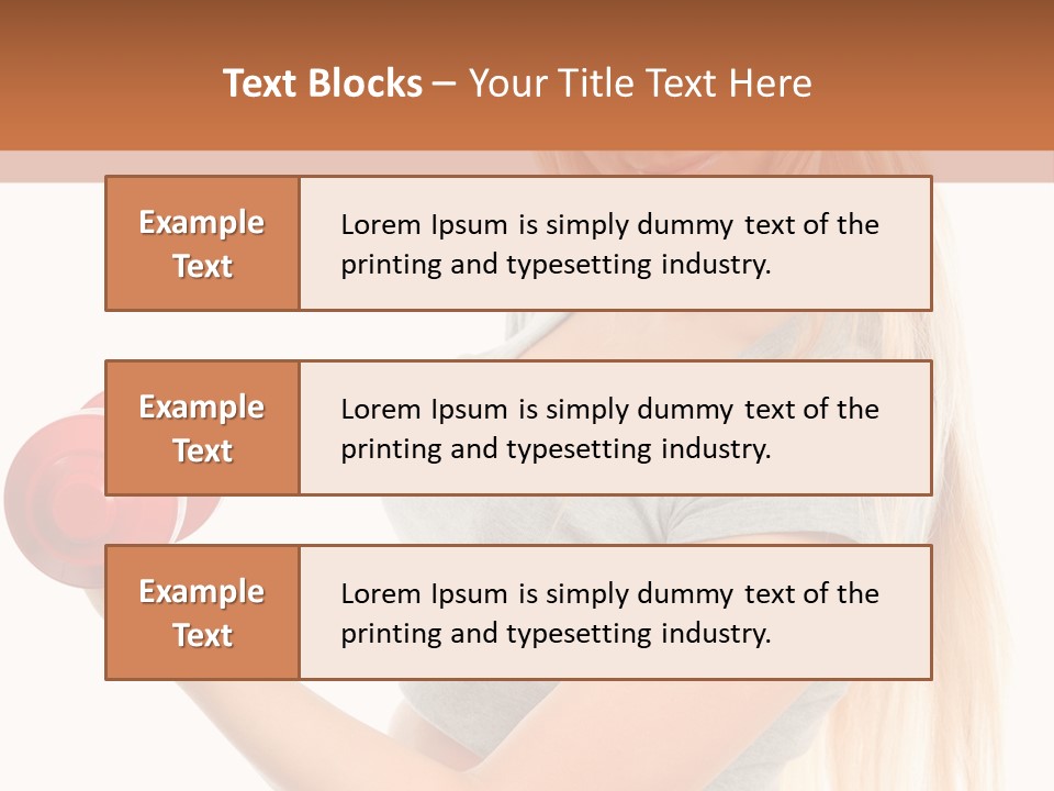 Person Female Lift PowerPoint Template